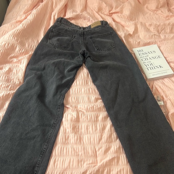 Motel Rocks Low Rise Parallel Jeans In Vintage Black - Picture 4 of 4